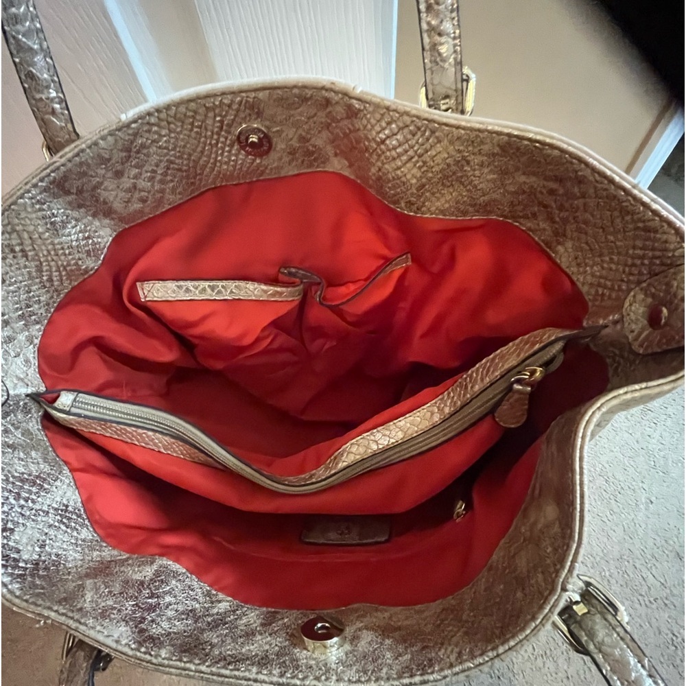Anne Klein faux snakeskin large tote shoulder bag - Picture 4 of 7